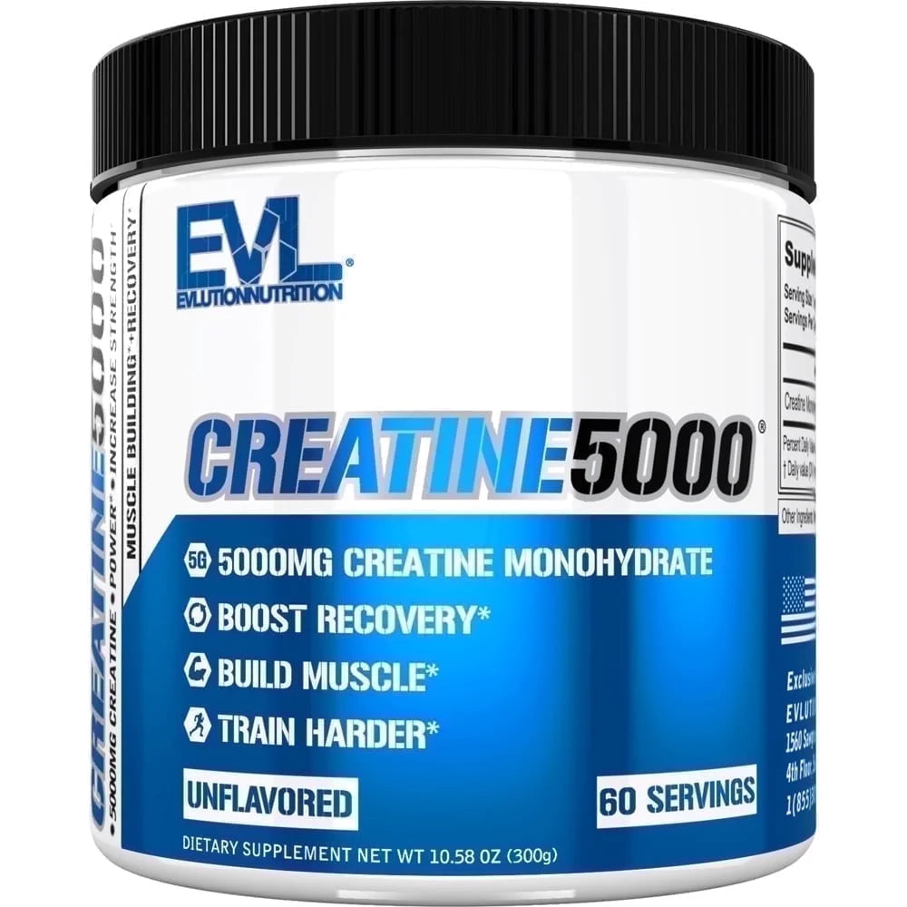 Creatine 5000 - Supports Faster Recovery, Lean Muscle Growth &amp; Performance - Pre &amp; Post Workout Powder - 5000Mg Pure Creatine Monohydrate per Serving - 60 Servings - Unflavored